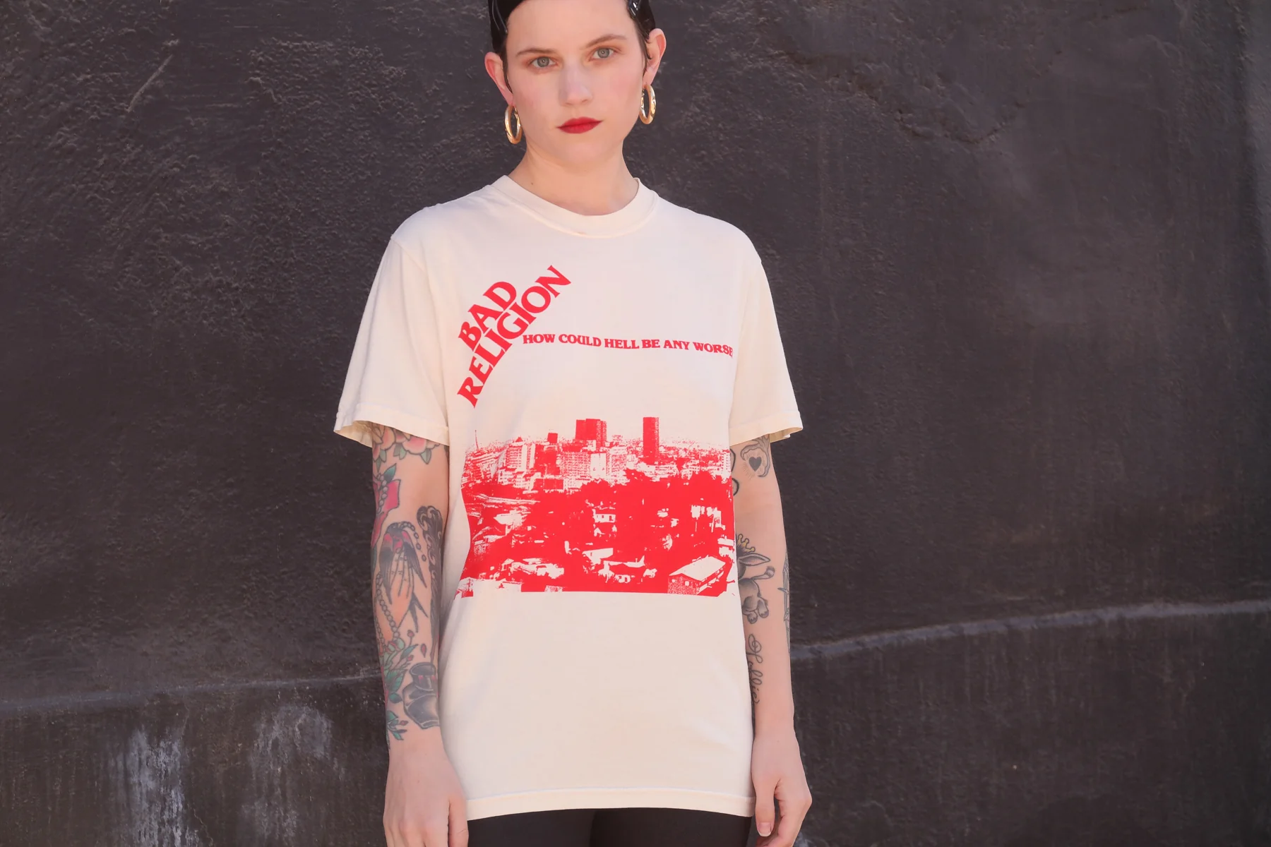 How Could Hell Be Any Worse? T-Shirt (Ivory) - Image 4