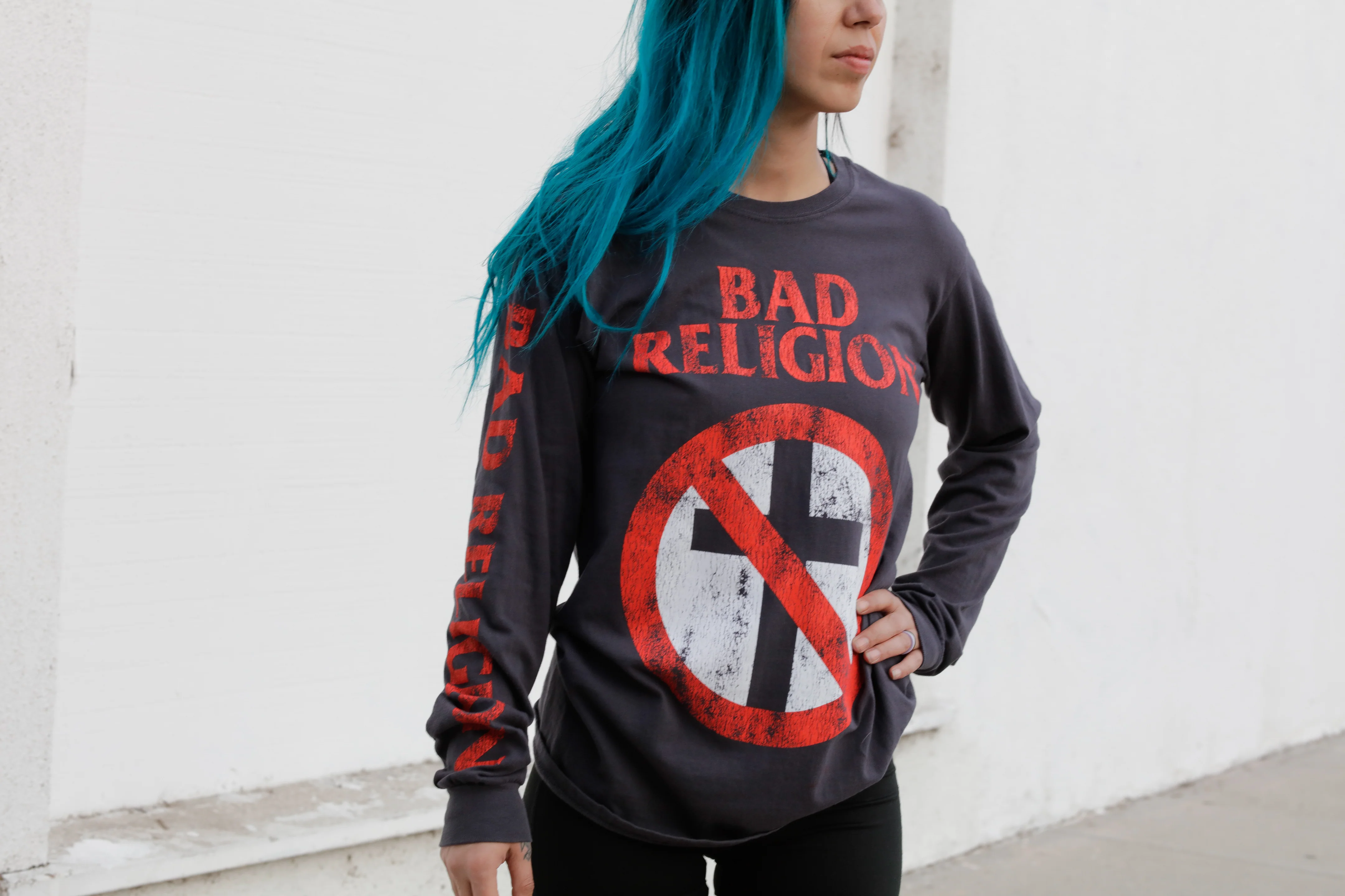 Distressed Crossbuster Long Sleeve (Pepper) - Image 3