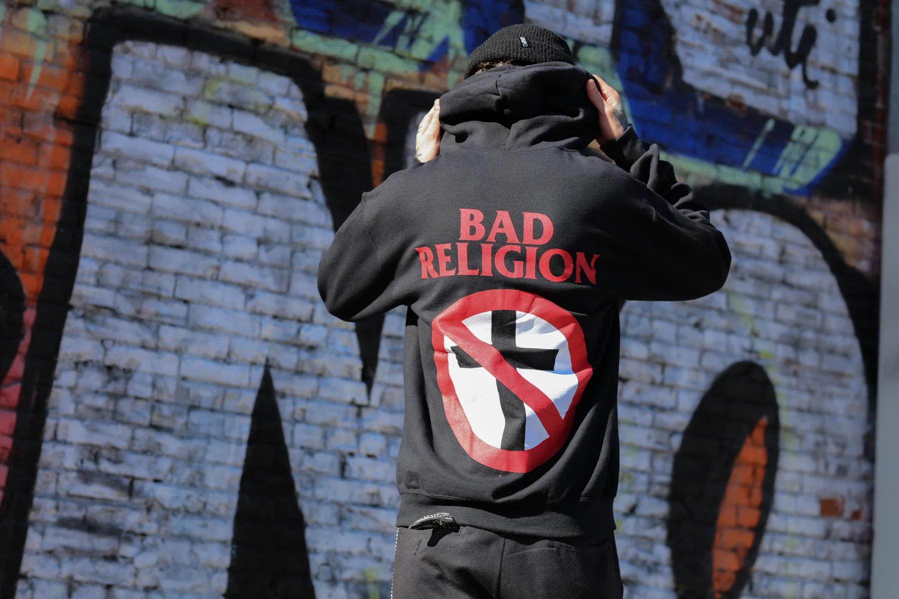 Logo Crossbuster Zip Up Hoodie (Black) - Image 5