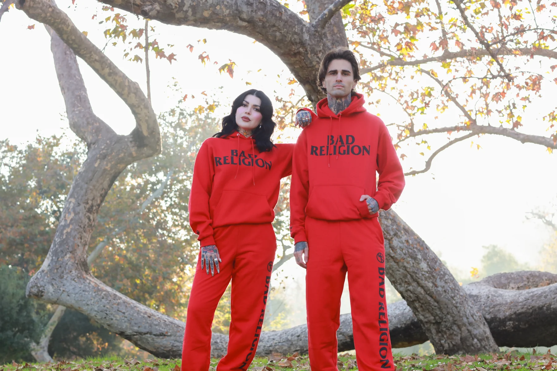 Logo Hoodie & Sweatpants Bundle (Red) - Image 2