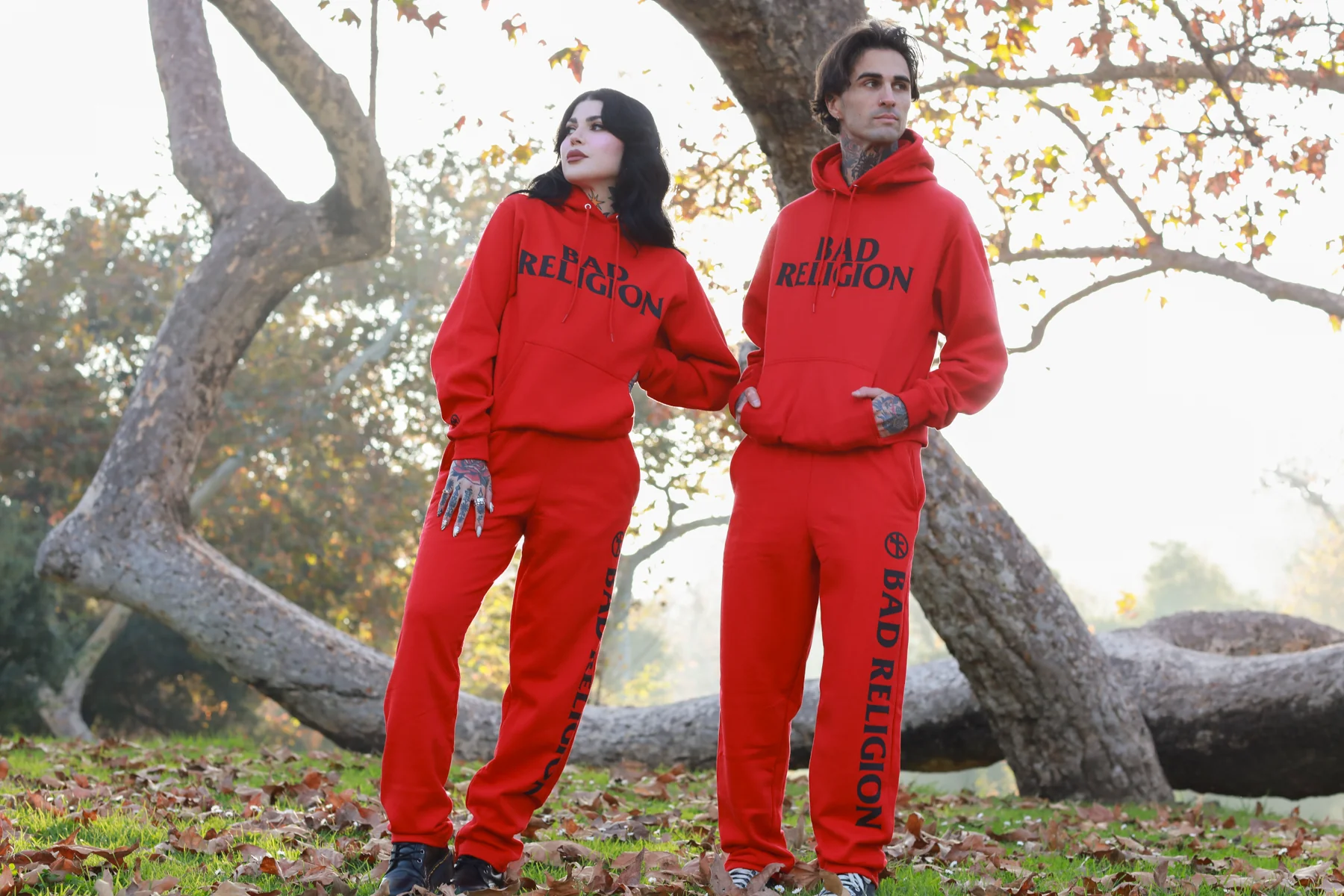 Logo Hoodie & Sweatpants Bundle (Red) - Image 5