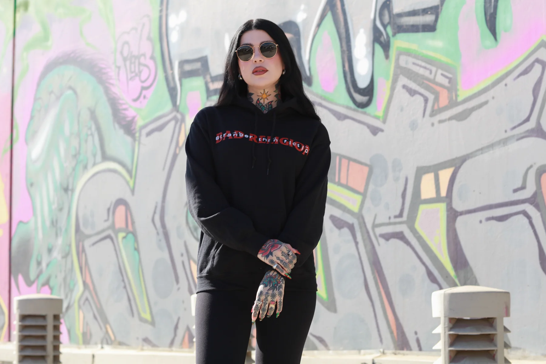 Stranger Than Fiction Pullover Hoodie (Black) - Image 5