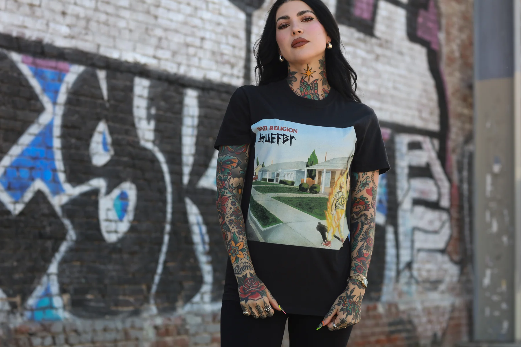 Suffer Track List T-Shirt (Black) - Image 2