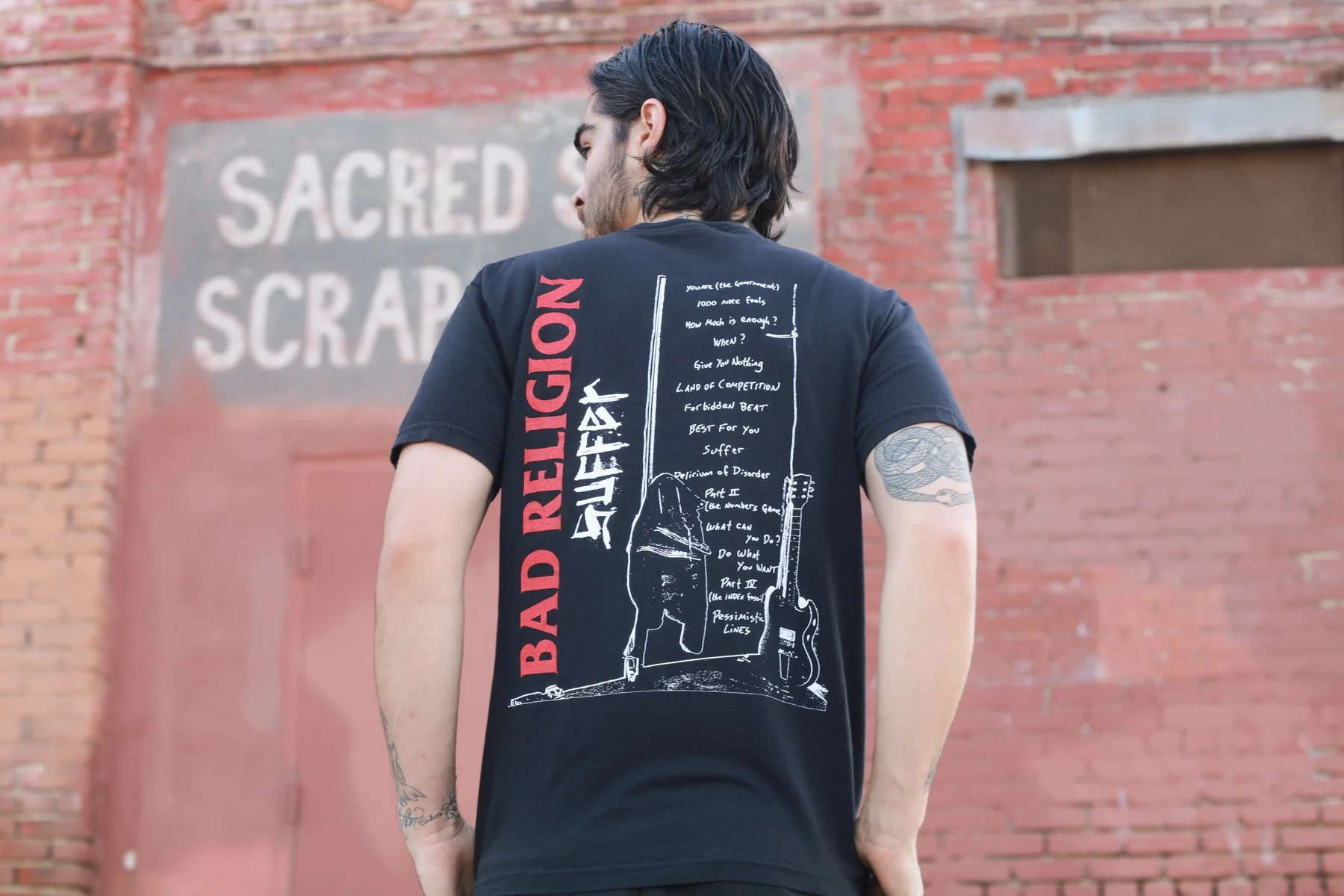 Suffer Track List T-Shirt (Black) - Image 3